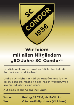 Jubil&auml;um-Flyer