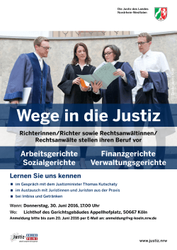 Wege in die Justiz - NRW