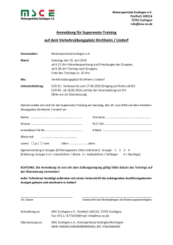 Anmeldeformular Supermoto Training Kirchheim JUNI