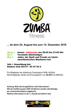 Flyer Zumba Fitness - Rosellen