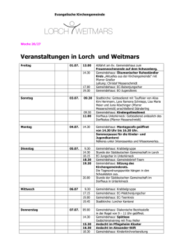 Gottesdienst als PDF - in der Stadt Lorch!