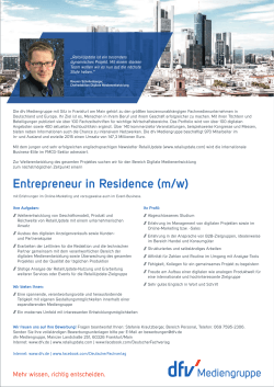 Entrepreneur in Residence (m/w)