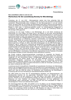 Startschuss für die Luxembourg Society for Microbiology