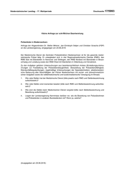 Drucksachen allgemein - Nieders&auml;chsischer Landtag
