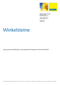Winkelsteine - KANN Baustoffwerke