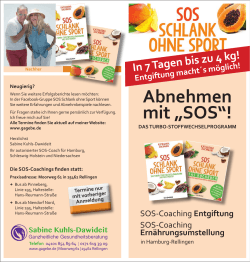 SOS Schlank ohne Sport Hamburg Flyer