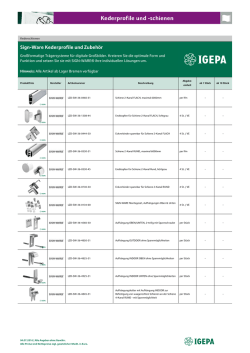 Sign-Ware Kederprofile und Zubeh&ouml;r