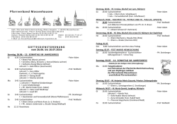 Gottesdienstordnung vom 26.06.2016