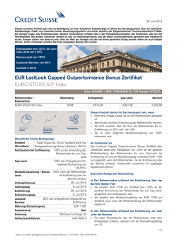 EUR LastLook Capped Outperformance Bonus Zertifikat EURO