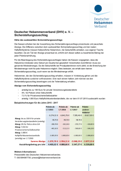 Sicherstellungszuschlag - Deutscher HebammenVerband eV
