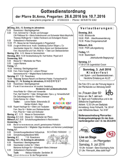 Gottesdienstordnung