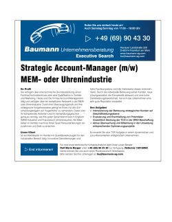 Strategic Account-Manager (m/w)