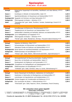 Speiseplan / KW 26