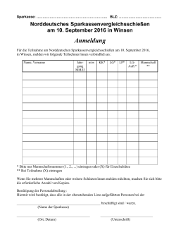 Anmeldung - Mitglieder des SpaSS eV