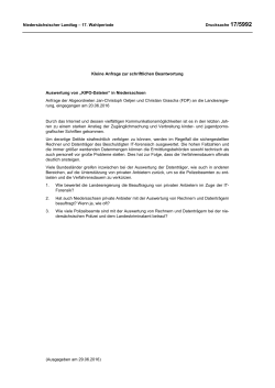 Drucksachen allgemein - Nieders&auml;chsischer Landtag