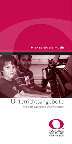 Unterrichtsangebote - KS:NUE
