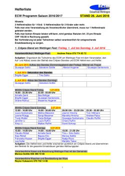 Liste der Helfer - ECW, Eislaufclub Wettingen