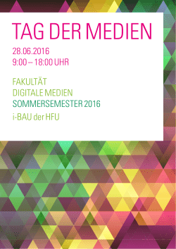 tag der medien - Hochschule Furtwangen