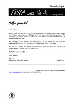 Helfer gesucht