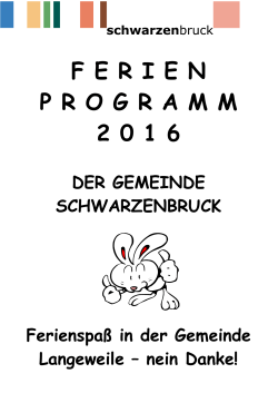 Programmheft - Gemeinde Schwarzenbruck