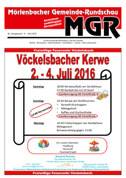 Aktuelle Ausgabe - Mörlenbacher Gemeinde Rundschau