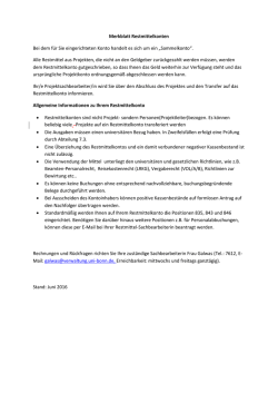 Informationsblatt Restmittelkonten