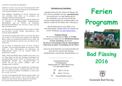 Flyer Kinderferienprogramm außen