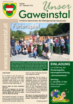 Gaweinstal - Bürgermeister Zeitung