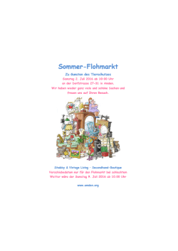 Grosser Flohmakt am 2. Juli 2016!