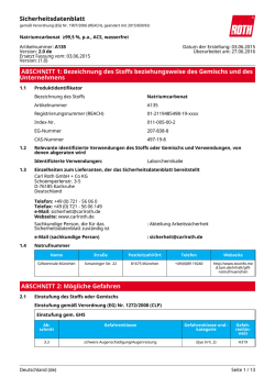 Sicherheitsdatenblatt