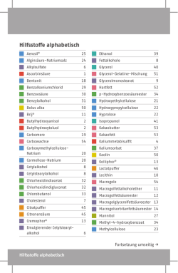 Hilfsstoffe alphabetisch - Deutscher Apotheker Verlag