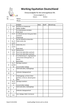 Dressuraufgabe WL - Working Equitation Deutschland