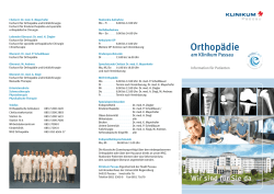 Orthopädie - Klinikum Passau