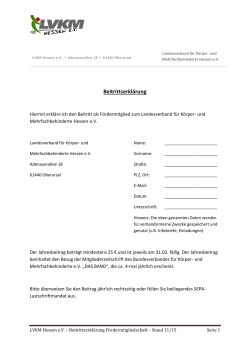 Beitrittserklärung - Landesverband Hessen für Körper