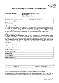Einzugsermächtigung und SEPA-Lastschriftmandat