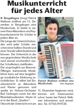 Page 1 Musikunterricht für jedes Alter > Bergalingen (mug) Patrick