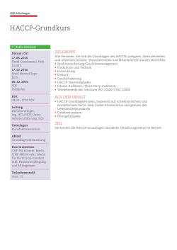HACCP-Grundkurs