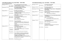 Gottesdienstordnung vom 04.07. bis 24.07.2016