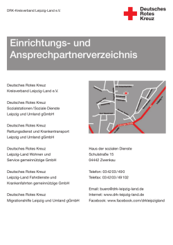 Einrichtungs- und Ansprechpartnerverzeichnis