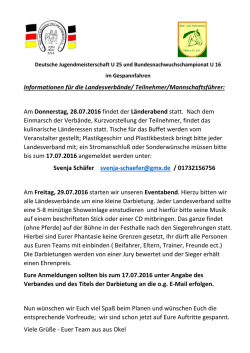 Informationen f&uuml;r die L&auml;ndesverb&auml;nde