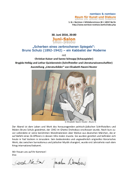 30. Juni 2016, 20:00 mit - Zentrum Jüdische Studien Berlin