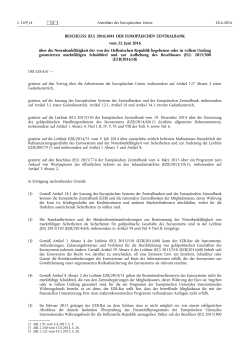 BESCHLUSS (EU) 2016/ 1041 DER EUROPÄISCHEN