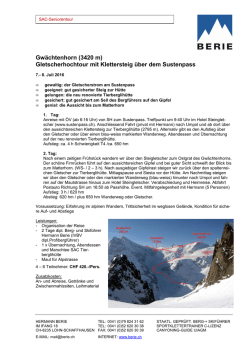 Gw&auml;chtenhorn  Gletscherhochtour mit Klettersteig &uuml;ber