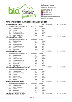 Unser aktuelles Angebot an AboBoxen