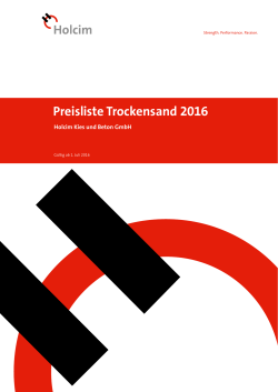 Preisliste Trockensand 2016