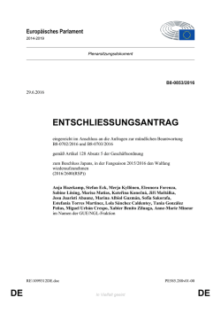DE DE ENTSCHLIESSUNGSANTRAG