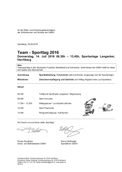 Team - Sporttag 2016