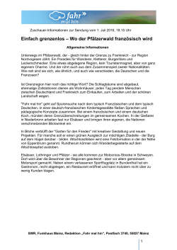 Informationen zur Sendung in einem PDF zum Herunterladen