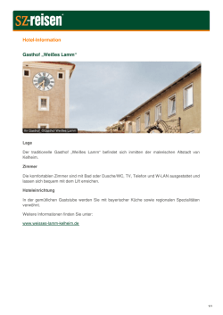 Hotel-Information Gasthof &bdquo;Wei&szlig;es Lamm&ldquo; - sz