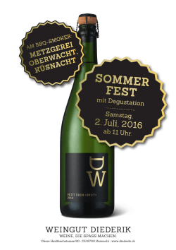 SOMMER FEST - Weingut Diederik